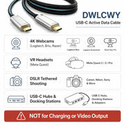 Fiber Optic USB C to USB C Cables