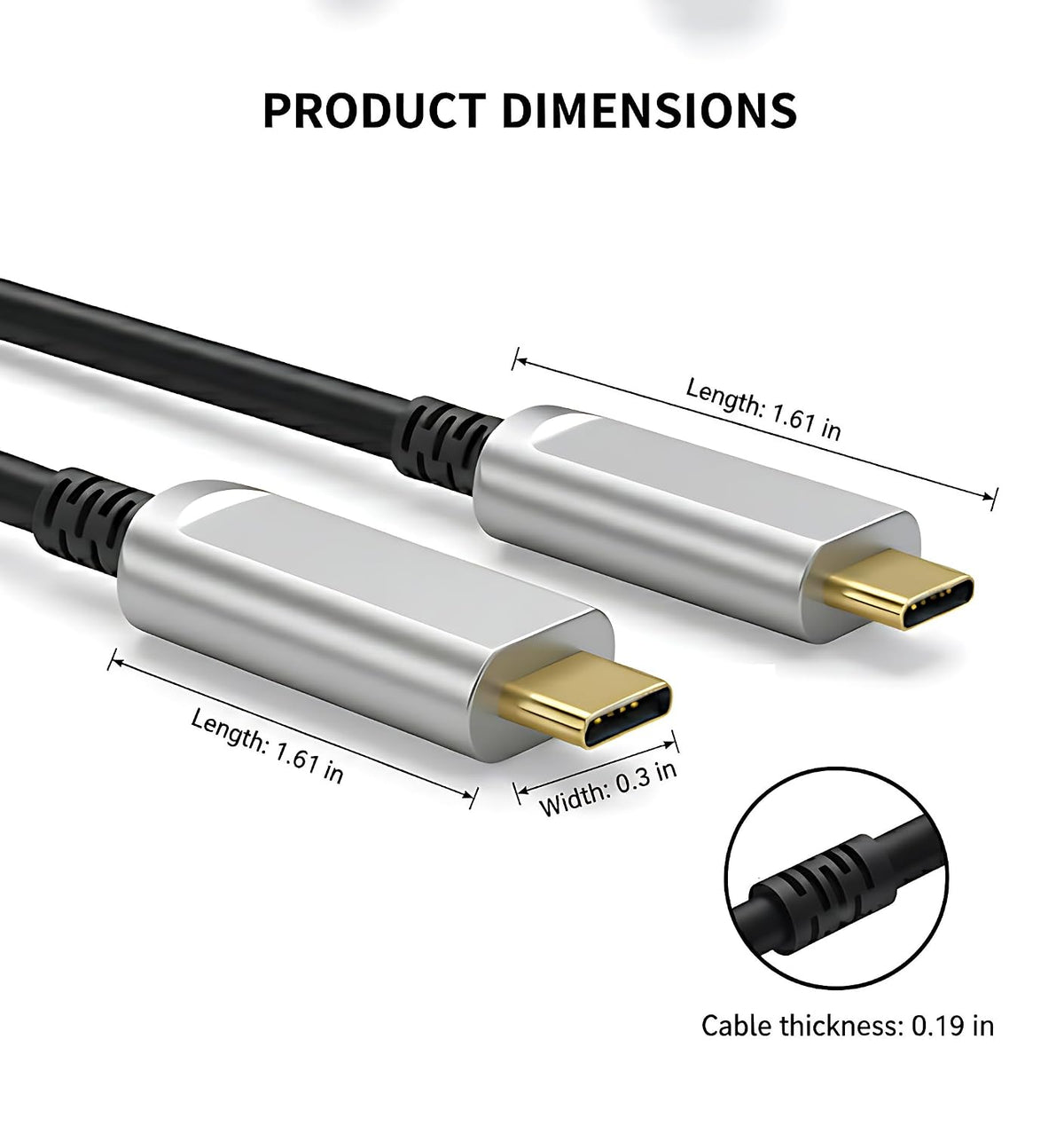 Fiber Optic USB C to USB C Cables