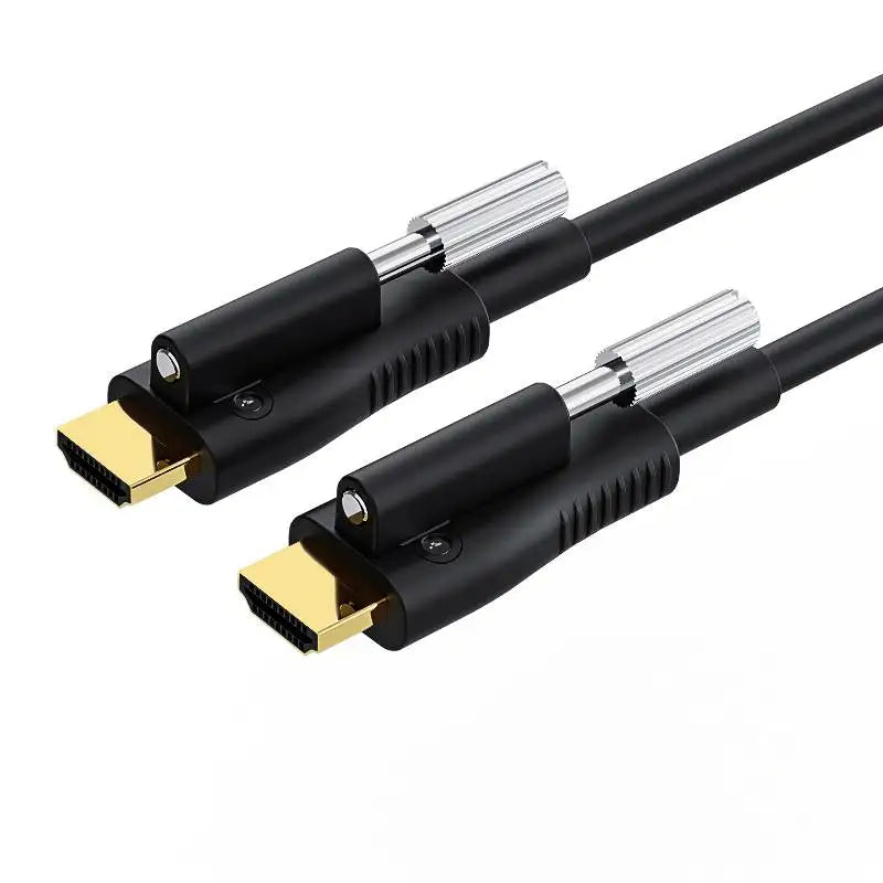 Fiber Optic Cable HDMI 2.1 Type A–A 10m(33ft) AOC with Locking Screws for Professional AV &amp; Industrial Installations