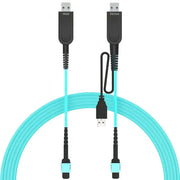USB 3.2 Gen 2×1 Type A Male to Type A Male 10M(33ft) MPO Pure Fiber Cable, 10Gbps, OM3/OM4 Multimode